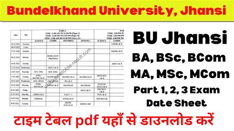 bu university jhansi result|Bundelkhand University Exam Form 2024 Date, BU Jhansi Online Form.